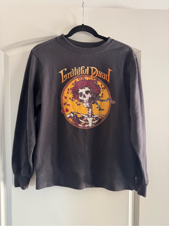 Grateful Dead Tops - Grateful Dead dark gray Crewneck with Red & Blue Steal Your Face Tag small